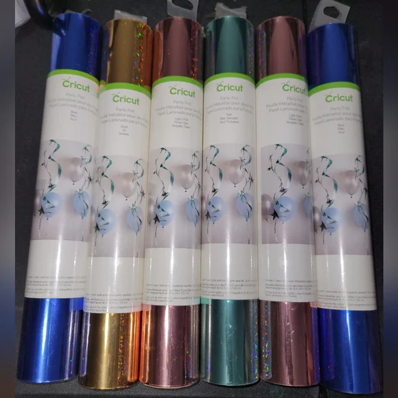 Cricut Vibrant Party Foil Set - Blue, Gold, Green, Purple - Picture 1 of 4